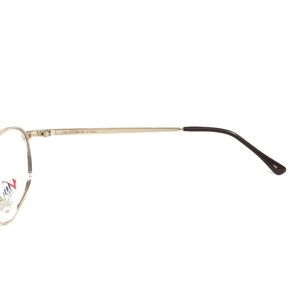Titmus Safety Eyeglasses Frame T709 GLD CS64 Z87-2 Shiny Gold Oval 53-19-145